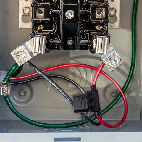 Two Pack Inline Fuse Holders For 12V Systems with 16 AWG Wire, waterproof with 15A ATC ATO Standard Blade Fuses installed in a circuit
