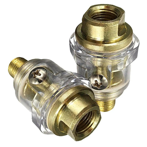 Six Pack Inline Pneumatic Oiler Lubricator With Automatic Lubrication For Air Tools One Quarter Inch Inlet brass fittings