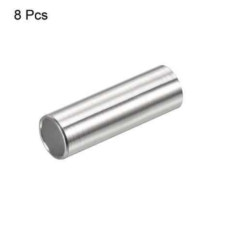 Inline Skate Axle Bearing Spacers Kit, 8 Pack, Aluminum 6mm Axle Spacer, 24mm Long, Silver, Wear Resistant Hardware