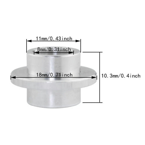 Aluminum Inline Skate Bearing Bushing Spacers Kit 16 Pieces With 8mm Axle Spacers dimensions and specifications