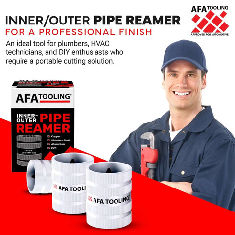 Inner And Outer Pipe Reamer For 3/8 To 2 Inch Pipes With 45 Cutting Edges, Deburring Tool For Copper PVC Stainless Steel Aluminum