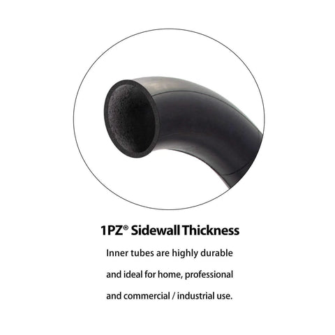 1PZ 10W-X02 2-Pack Heavy-Duty 90° Valve 10x2/10x2.125 Inner Tube Replacement close-up showing sidewall thickness