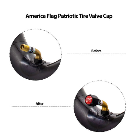 1PZ 10W-X02 2-Pack Heavy-Duty 90° Valve 10x2/10x2.125 Inner Tube Replacement, before and after view with valve cap