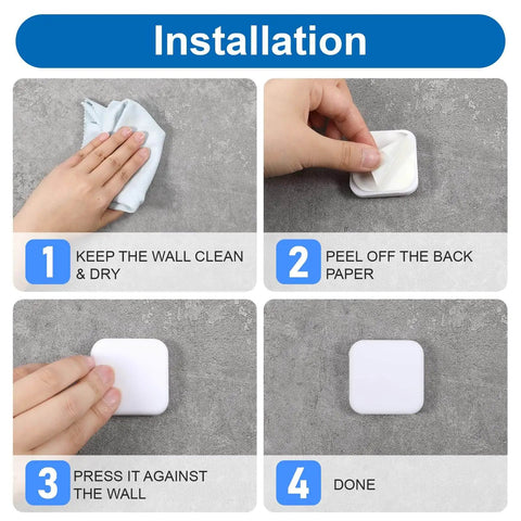 Installation steps for Silicone Door Stopper Wall Protector Set For Home And Office Self Adhesive Door Knob Bumper Silencer Guard Shield