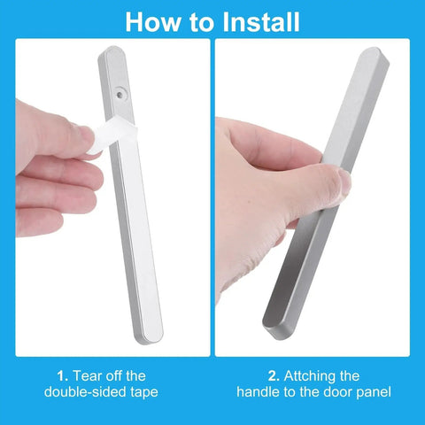Installation guide for 2 Pack 7 Inch Glass Shower Door Handles Self Adhesive Stainless Steel Bar Pull Knobs For Sliding Doors