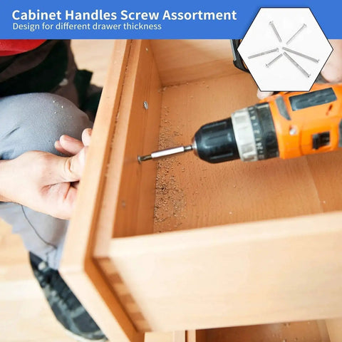 Assorted M4 Cabinet Screws Kit 25 to 50mm Black Zinc Pan Head Phillips Machine Screws 100 pieces used for drawer installation