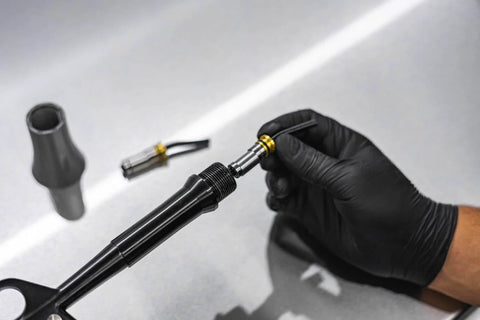 Mechanic installing Ultra Air Blaster Bearing Kit 2 Pack for Version 2; Extend The Service Life of Your Ultra Air Blaster Tools