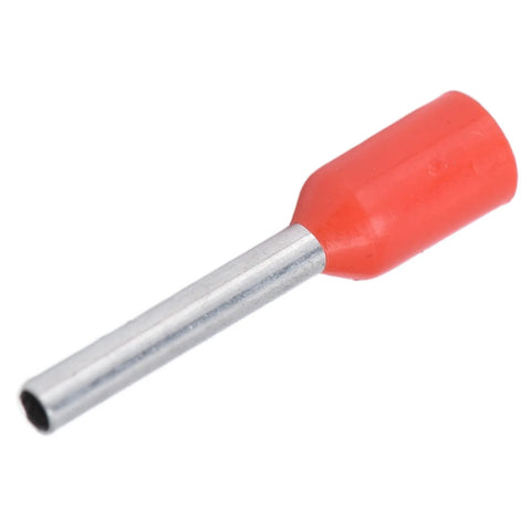 Heavy Duty Insulated Ferrule Terminals Set In Copper With PVC Insulation, 0.75mm2 AWG 20, 1000 Pieces, front view