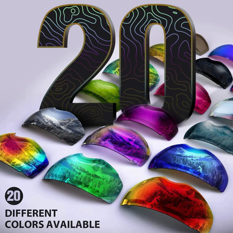 Frameless Ski Goggles With Interchangeable Lenses And UV400 Protection in 20 color options