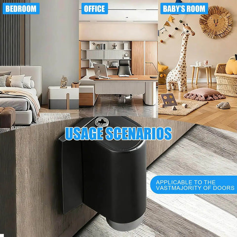 No Drill Invisible Door Stopper With Magnetic Door Stop Heavy Duty Hidden Door Catch Holder in usage scenarios