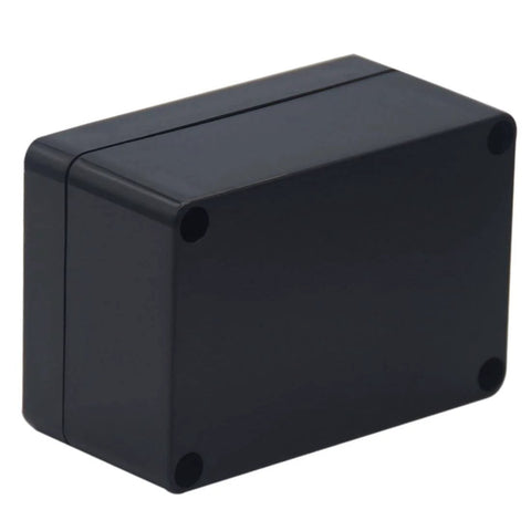 Side view of a Two Pack Rugged IP65 Waterproof ABS Plastic Electrical Project Box Enclosure With Eight M16 Cable Glands, size 3.94 x 2.68 x 1.97 inches.