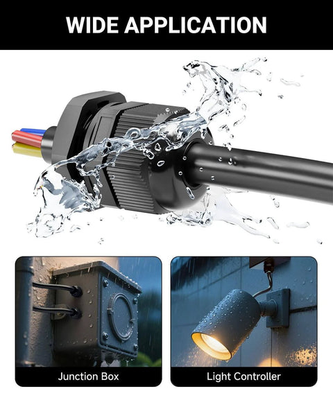 All In One IP68 Nylon Cable Gland Kit With 50 Waterproof Cord Grips Pro Grade Versatility For PG7 PG9 PG11 PG13.5 PG16