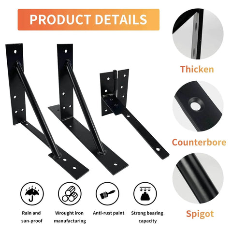 Heavy Duty Adjustable Gate Corner Brace Bracket Anti Sag Gate Kit for Wooden Fences Solid Iron Support Product Details