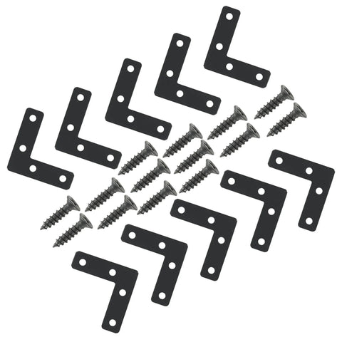 ✝️ 10Pcs 2 x 2 Inch L Bracket Corner Brace (50 X 50mm), Iron Flat Corner Bracket Heavy Duty, Metal L Shaped Bracket Support Brace, Right Angle Bracket Repair Plates with Screws designed for smooth motion and stable alignment in automation and