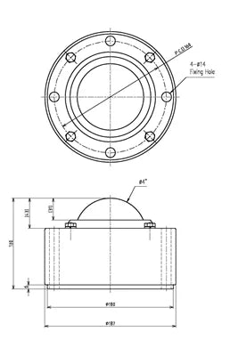 IS-100 Ball Transfer Unit IS Type (Steel Body) IGUCHI made in Japan - VXB Ball Bearings