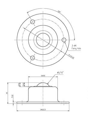 IS-13 Ball Transfer Unit Steel IGUCHI made in Japan - VXB Ball Bearings