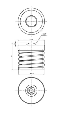 IS-19BK-05 Carbon Steel Spring loaded ball transfers enables self-adjustment Ball Transfer IGUCHI - Japan - VXB Ball Bearings