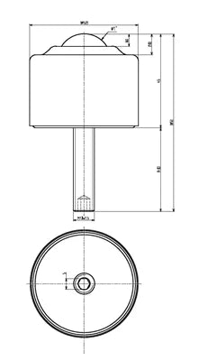 IS-25N Carbon Steel Ball Transfer IGUCHI - Japan - VXB Ball Bearings