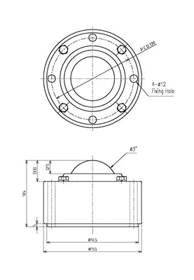 IS-76 Ball Transfer Unit IS Type (Steel Body) IGUCHI made in Japan - VXB Ball Bearings