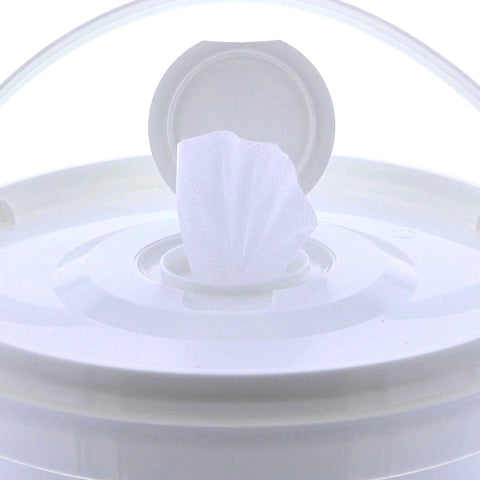 96 Percent Isopropyl Alcohol Wipes 4000 Count Bulk Pack dispenser lid open showing wipe