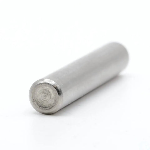 Close-up of a single plated steel pin for Ivar Bookcase Shelf Dowel Pins 6x40mm Replacement Dowels For IVAR Assembly No Fuss Install