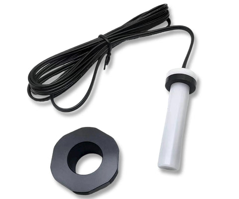 TYHI Upgraded R0456500 temperature sensor probe with mounting gasket; white probe, black cable (2-piece kit)