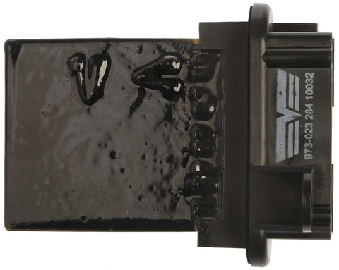 Direct Replacement HVAC Blower Motor Resistor For Select Jeep Models By Dorman 973-025, front view, plastic material