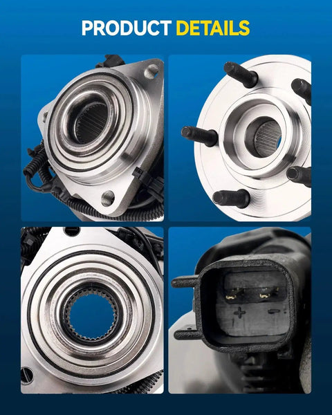 Close-up views of Front Wheel Hub Bearing Assembly 513270 With ABS For Jeep Liberty 2008 2012 And Dodge Nitro 2007 2011.
