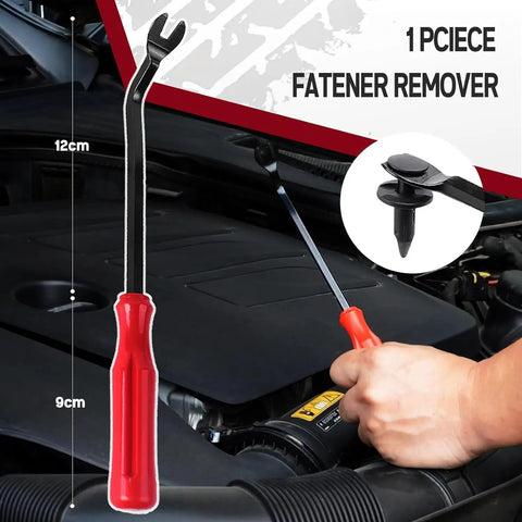 Close-up of fastener remover tool from 5 In 1 Jeep Wrangler Grille Fastener Kit With Push Type Plastic Rivets 151 PCS