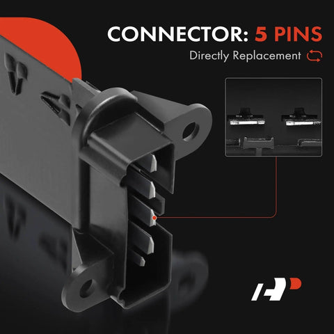 Close-up view of Heavy Duty HVAC Blower Motor Resistor For Jeep Liberty KJ 2002 2007 And Wrangler TJ 2002 2006 showing 5-pin connector.