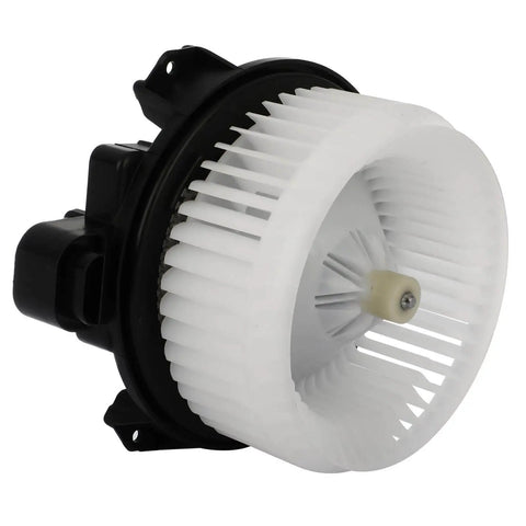 Drop In Replacement AC And Heater Blower Motor For Jeep Wrangler And Ram 1500 Fits 2014 2017 Wrangler 2018 Wrangler JK And 2014 2018 Ram 1500 Replacement 700308 68214892AB 68232369AA 75025 OCPTY showing front view with white fan blades and black housing