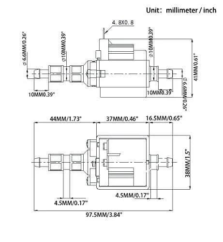 Technical specifications for JIAYIN JYPC-4 Series 22W AC 110V -120V 750cc/min Original Plunger Type Iron Water Suction Piston Pump.