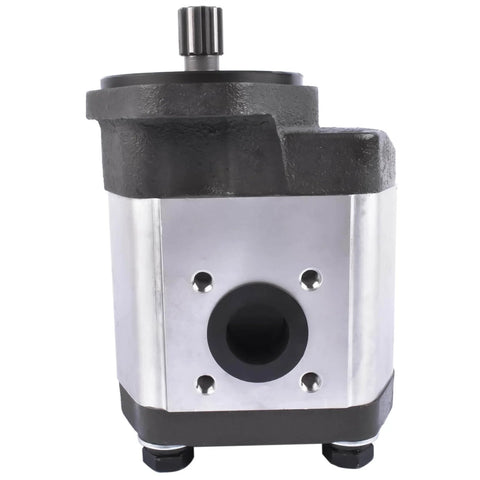Front view of Flynsu Hydraulic Gear Pump Replacement for John Deere 6320 6330 6405 6410 6415 6420 6425 6430 Part# AL156335, AL117812