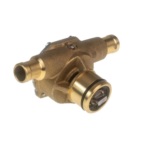 Johnson Pump 10-24967-02 F4B-9 Impeller Pump bronze side view, showing marine engine cooling component.