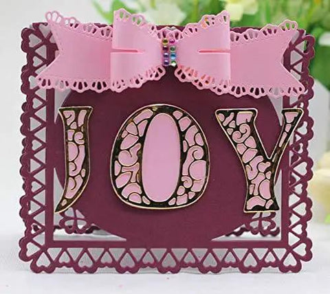 Card using 26 Piece Alphabet Letter Metal Cutting Dies For Scrapbooking Card Making And Paper Crafts Dope Die Cuts Vintage 5 cm Height