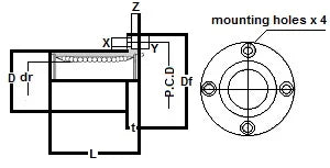 KBF8GUU NB Bearing 8mm Ball Bushings Linear Motion Bearings - VXB Ball Bearings