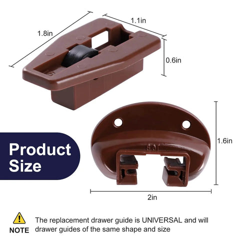 Dimensions of Kenlin Rite-Trak II Drawer Slides Replacement 5 Sets of Rite Track 2 Drawer Repair Parts for Dresser and Nightstand Drawers