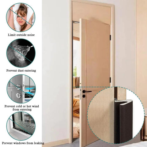 Door weather stripping seal, LSGCQ kerf foam, 26 ft brown with slot-card installation, Amazon.