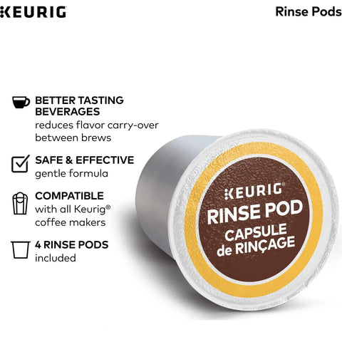 Keurig rinse pod from 3 Month Brewer Maintenance Kit For Keurig Coffee Makers Includes Descale Solution Two Water Filter Cartridges And Four Rinse Pods Compatible With Classic 1 And 2 K Cup Machines Seven Count.