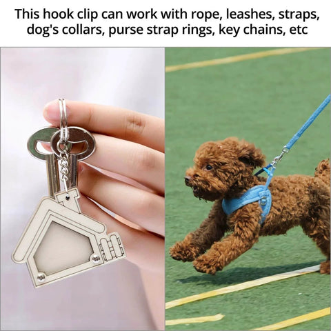 316 Stainless Steel Three And One Half Inch Swivel Eye Bolt Snap Hook 2 Pack used for key chain and pet leash