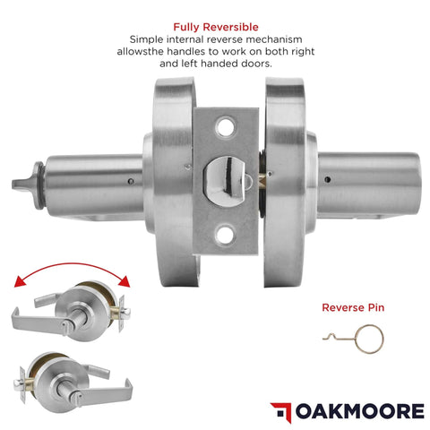Keyed Entry Commercial Door Handle With Indicator And Locking Occupied Door Lever For Restaurants Stores Warehouses