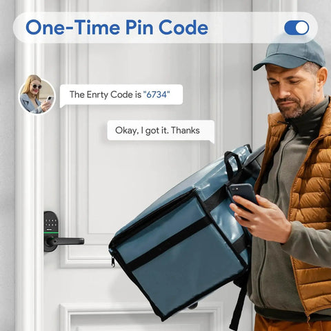 Keypad Door Lock With Handle Keyless Entry Smart Lock For Front Door Easy Installation Backlit Keypad Auto Lock Security System With Up To Twenty Access Codes Includes Two Emergency Keys Ideal For Modern Home Security