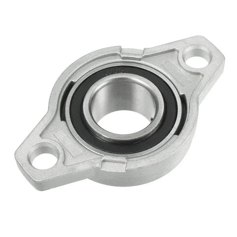 KFL005 25mm Bore Self Aligning Pillow Block Bearing With Zinc Alloy Rhombic Flange Base Pack of 2, rust resistant, front view