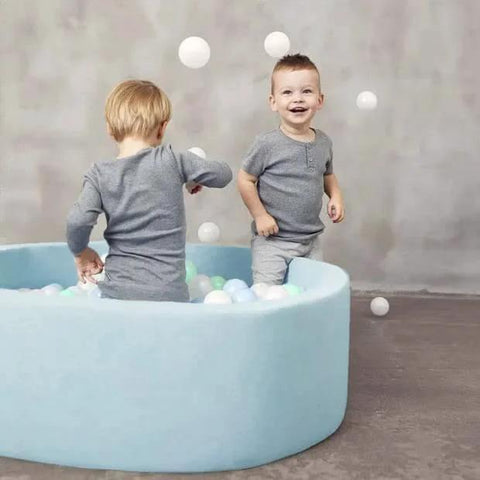 Children playing in ball pit with Ball Pits Balls 500 Count Play Plastic Balls for Ball Pits Playpen BPA-Free Crush Proof Crawling Tunnels Balls