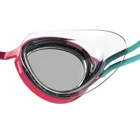 Close-up of a single lens with adjustable strap from Sunny G Kids Swim Goggles With Anti Fog Lenses For Ages 3 To 8 UV Protection
