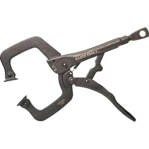 Workhorse Locking Pliers Set With Swivel Jaws 6 Inch And 11 Inch C Clamp Style Grips Heavy Duty Quick Thumb Knob Adjustment And Easy Lever Release For Home Shop Woodworking Two Piece Klein Tools