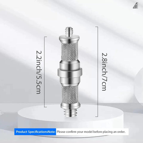 Three Piece Knurled One Quarter To Three Eighths Inch Metal Male Converter Screw Adapter Spigot