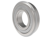 KOYO 6212 ZZNR Deep Groove Ball Bearing Single Row 60X110X22MM front view showing steel cage and snap ring design