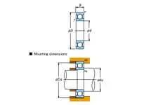 Diagram of Koyo Bearing 6228 C3 Single Row Deep Groove Ball Bearing Light Series 140mm Bore High Precision 6228C3FY