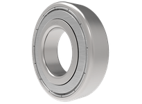 Koyo 6314Z Ball Bearing 70mm Bore 150mm Outer Diameter Shielded Single Row Medium Series 63, steel, side view